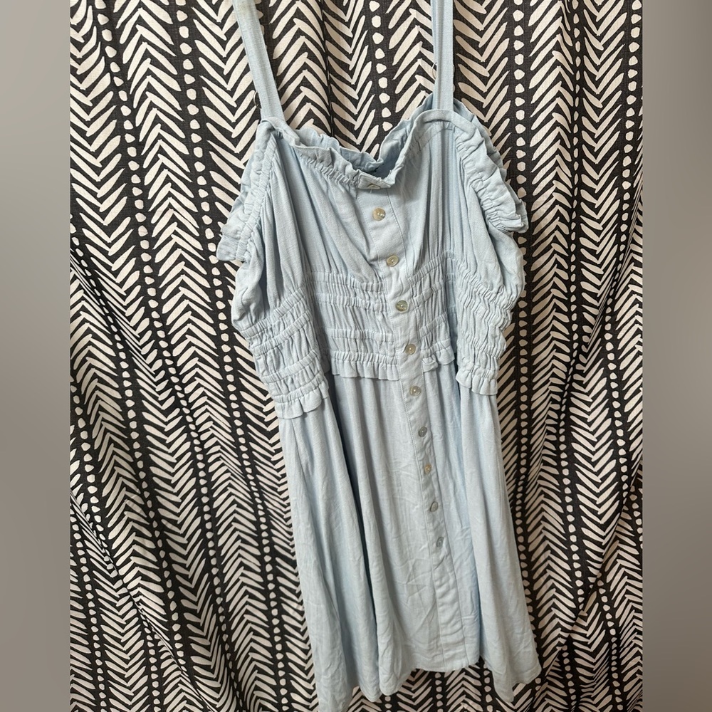 Light Blue Sleeveless Dress White Birch 3x